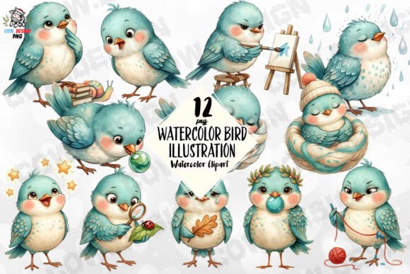 Download Watercolor Bird Illustration PNG - Bird illustration png Collection