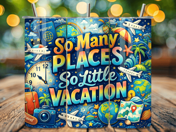 Download So Many Places Travel Summer Tumbler PNG - Tumbler png Collection
