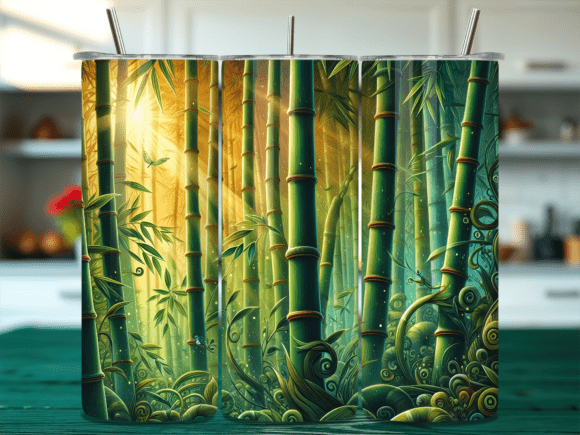 Download Green Bamboo Forest Tropical Tumbler PNG - Tumbler png Collection