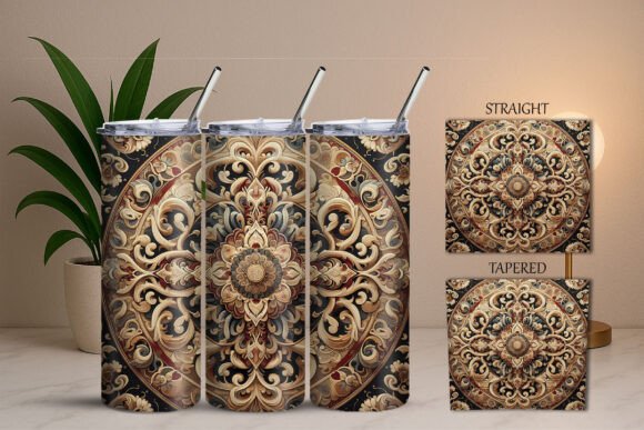 Download Swirling Rich Arabesque Rug Tapered Tumbler - Tapered tumbler Collection