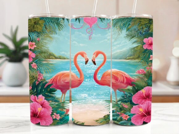 Download Alcohol Ink Flamingo Tumbler PNG 20oz - Tumbler png Collection