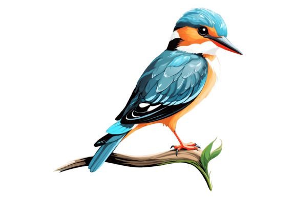 Download Kingfisher Bird Illustration Png - Premium Resources