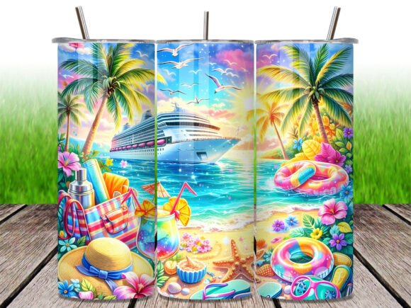 Download Tropical Cruise Beach Summer Tumbler PNG - Tumbler png Collection