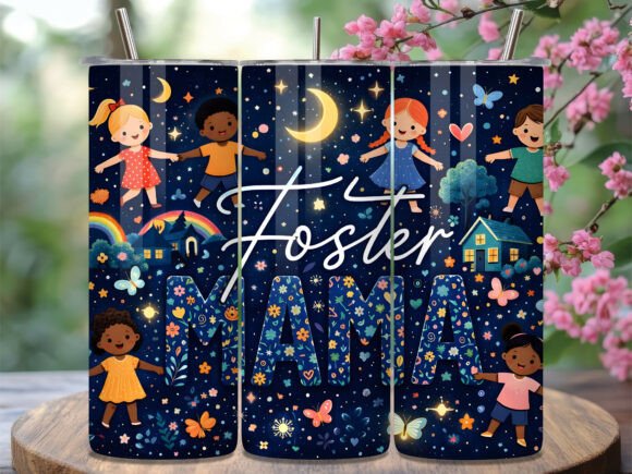 Download Foster Mama Night Sky Kids Tumbler Wrap - Kids tumbler wrap Collection