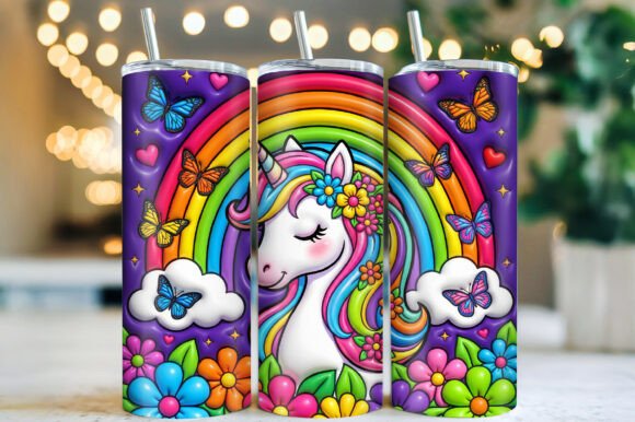 Download Stylish Unicorn Kids Tumbler Wrap PNG - Kids tumbler wrap Collection